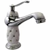 RUBINETTO LAVABO BRILLANTINI MISCELATORE BAGNO MONOFORO ARGENTO 52155 CANNA BASSA