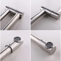 RUBINETTO LAVELLO CUCINA PIEGHEVOLE MONOCOMANDO CON BRACCIO ESTENSIBILE