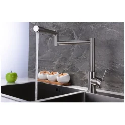 RUBINETTO LAVELLO CUCINA PIEGHEVOLE MONOCOMANDO CON BRACCIO ESTENSIBILE