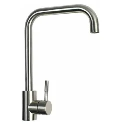 RUBINETTO LAVELLO CUCINA CANNA ALTA QUADRATA MISCELATORE OTTONE SATINATO 52813