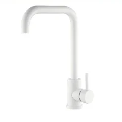 RUBINETTO MISCELATORE BIANCO PER LAVELLO DA CUCINA SATINATO A FORO SINGOLO 79829