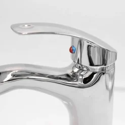 RUBINETTO MISCELATORE CROMATO CASA BAGNO LAVABO LAVANDINO KIT MONTAGGIO JH-8061