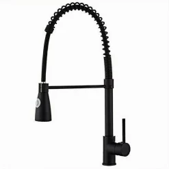 RUBINETTO MISCELATORE CUCINA CON DOCCETTA A MOLLA LAVELLO ISOLA CANNA ALTA 87465