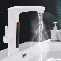 RUBINETTO MISCELATORE ELETTRICO CALDAIA ACQUA CALDA CON DISPLAY FO-J10