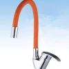 RUBINETTO MISCELATORE GIREVOLE PER LAVANDINO LAVELLO CUCINA COLORE CANNA ARANCIO