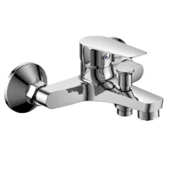 RUBINETTO MISCELATORE GRUPPO VASCA DA BAGNO CROMATO CON ATTACCO DOCCIA CUBE87119