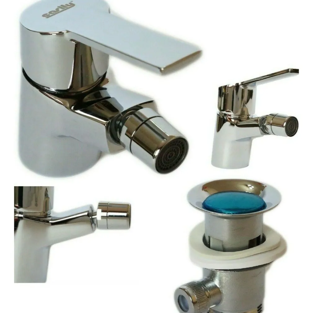 RUBINETTO MISCELATORE LAVELLO CASA BAGNO LAVABO BIDET OTTONE CROMATO 69018