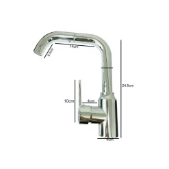 RUBINETTO MISCELATORE MONOCOMANDO LAVELLO CUCINA CANNA ALTA ROTANTE CROMATO 8702