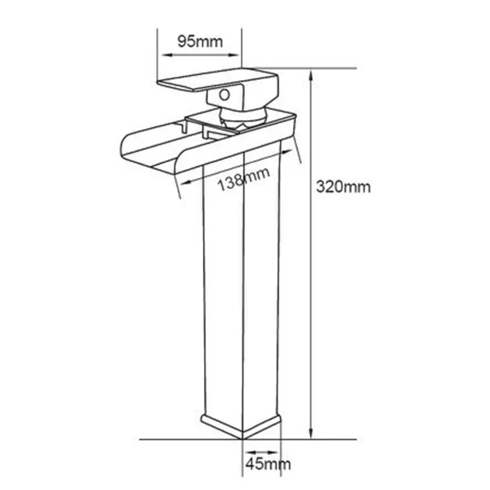 RUBINETTO MISCELATORE PER LAVABO BAGNO A CASCATA CON PILETTA ACCIAIO CROMATO 87397