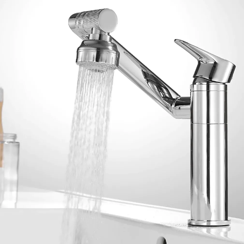 RUBINETTO MISCELATORE PER LAVABO LAVANDINO GIREVOLE 360° CON DOPPIO AREATORE