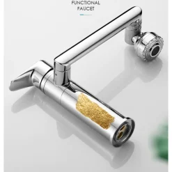 RUBINETTO MISCELATORE PER LAVABO LAVANDINO GIREVOLE 360° CON DOPPIO AREATORE