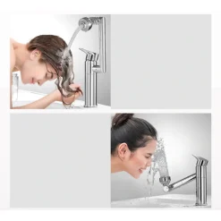 RUBINETTO MISCELATORE PER LAVABO LAVANDINO GIREVOLE 360° CON DOPPIO AREATORE