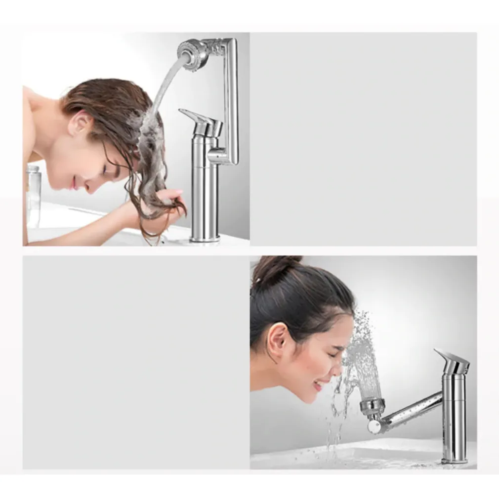 RUBINETTO MISCELATORE PER LAVABO LAVANDINO GIREVOLE 360° CON DOPPIO AREATORE