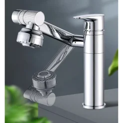 RUBINETTO MISCELATORE PER LAVABO LAVANDINO GIREVOLE 360° CON DOPPIO AREATORE