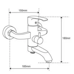 RUBINETTO MISCELATORE PER VASCA ESY_52791 MONOCOMANDO MONOFORO RUBINETTERIA