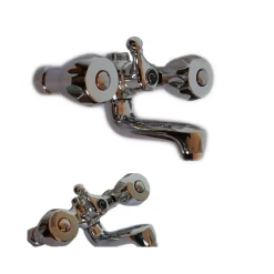 RUBINETTO MISCELATORE VASCA DA BAGNO CROMATO CON ATTACCO PER DOCCIA RETRO' 66001