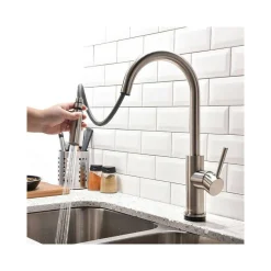 RUBINETTO MONOCOMANDO LAVELLO CUCINA CON SENSORE TOUCH CON DOCCETTA ESTRAIBILE