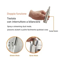 RUBINETTO MONOCOMANDO LAVELLO CUCINA CON SENSORE TOUCH CON DOCCETTA ESTRAIBILE