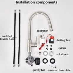 RUBINETTO MONOCOMANDO LAVELLO CUCINA CON SENSORE TOUCH CON DOCCETTA ESTRAIBILE