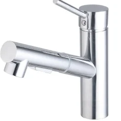 RUBINETTO MONOCOMANDO LAVELLO CUCINA CON DOCCETTA ESTRAIBILE A CANNA CORTA BASSA