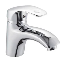 RUBINETTO MONOFORO LAVABO MISCELATORE MONOCOMANDO DA BAGNO OTTONE CROMATO 52328A