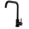 RUBINETTO NERO MISCELATORE PER LAVELLO DA CUCINA SATINATO A FORO SINGOLO 79828