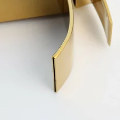 RUBINETTO ORO DA BAGNO DESIGN MODERNO A CASCATA MISCELATORE MONOCOMANDO DORATO
