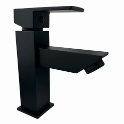 RUBINETTO PER BAGNO ULTRA MODERNO MISCELATORE ORIENTABILE LAVABO NERO OPACO 87207