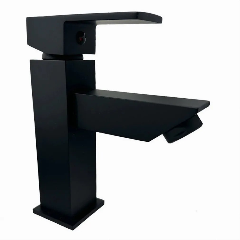 RUBINETTO PER BAGNO ULTRA MODERNO MISCELATORE ORIENTABILE LAVABO NERO OPACO 87207