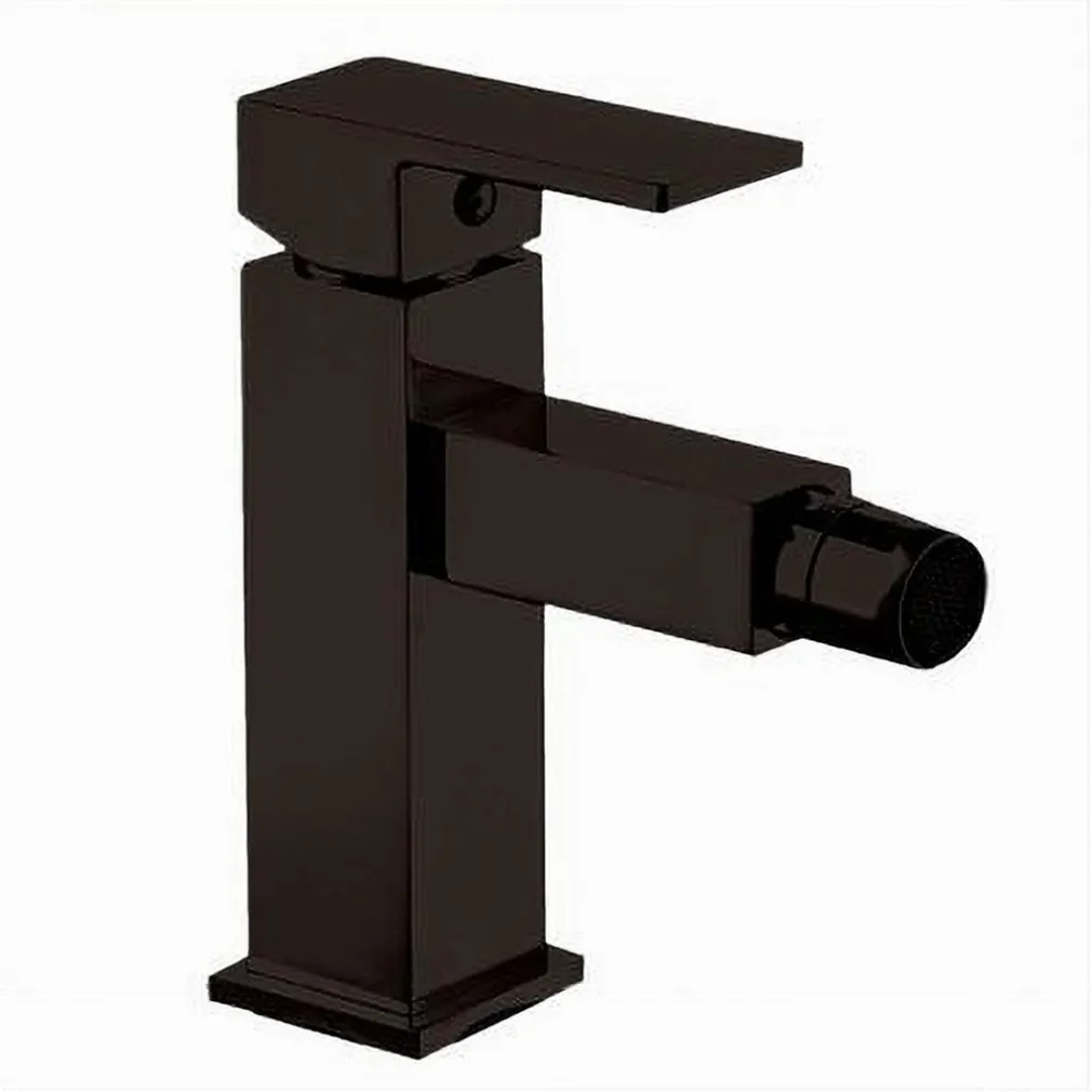 RUBINETTO PER BAGNO ULTRA MODERNO MISCELATORE ORIENTABILE BIDET NERO OPACO 87208