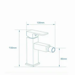 RUBINETTO PER BAGNO ULTRA MODERNO MISCELATORE ORIENTABILE BIDET NERO OPACO 87208
