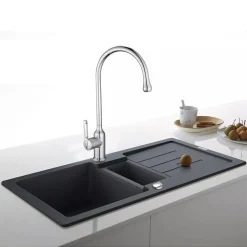 RUBINETTO PER CUCINA MISCELATORE LAVELLO CANNA ALTA MONOCOMANDO SILVER 87260