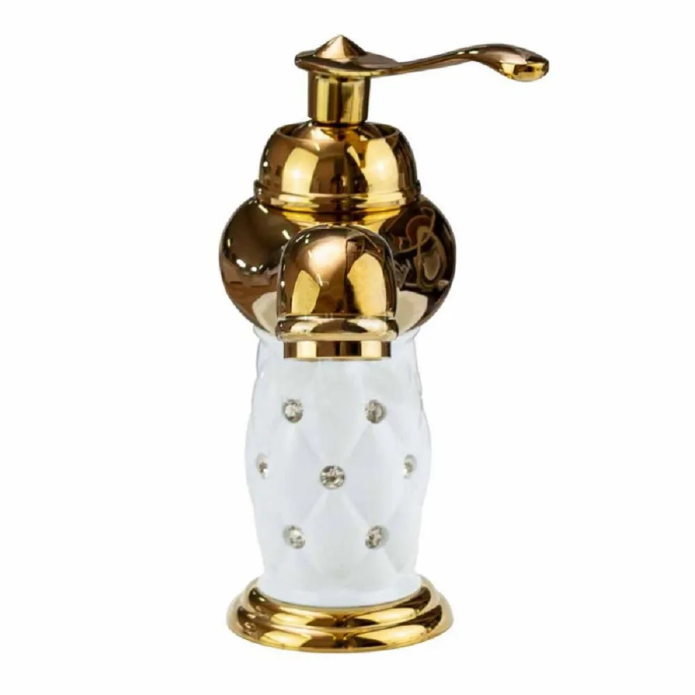 RUBINETTO PER LAVABO CON BRILLANTINI MISCELATORE BAGNO MONOFORO ORO BASSO 52149
