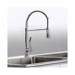 RUBINETTO PER LAVELLO DA CUCINA A CANNA ALTA CON MANIGLIA A LEVA E DOCCETTA