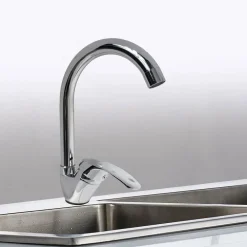 RUBINETTO PER LAVELLO DA CUCINA A CANNA ALTA MISCELATORE IN OTTONE CROMATO 52334