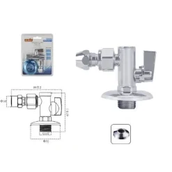 RUBINETTO SOTTOLAVABO A SFERA CON FILTRO SNODO 1/2 3/8 BIDET BAGNO CUCINA 59350