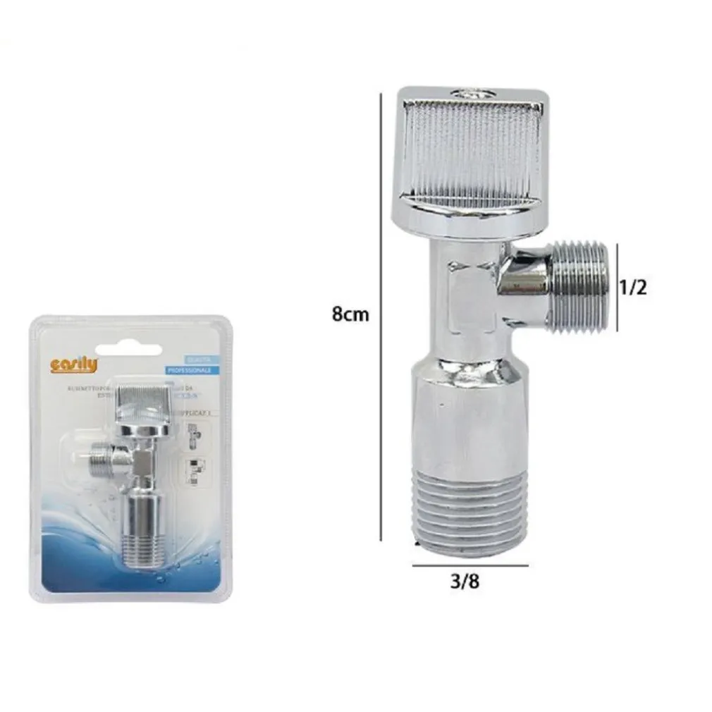 RUBINETTO SOTTOLAVABO CROMATO 3/8 1/2 SOTTO LAVANDINO 8CM CROMO VALVOLA 59986