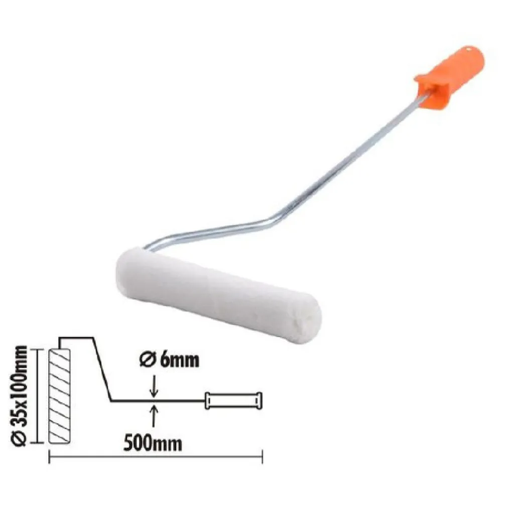 RULLO PER PITTURA PENNELLO PRECISIONE 4" CON IMPUGNATURA ERGONOMICA 500MM 90368