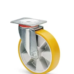 RUOTA GIREVOLE CON RIVESTIMENTO IN POLIURETANO AVOLAN Sh A 91 NUCLEO ALLUMINIO