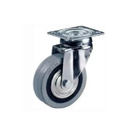 RUOTA GRIGIA CON PIASTRA GIREVOLE TBP CEBORA DIAMETRO 60 80 100 125