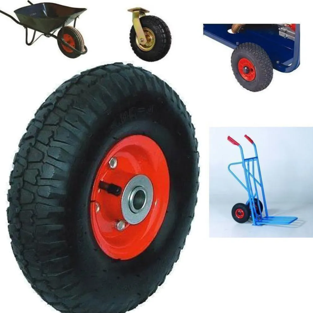 RUOTA IN GOMMA PER CARIOLA MURATORE CON CUSCINETTO 136 KG 4.10 /3.50 - 4 GONFIA