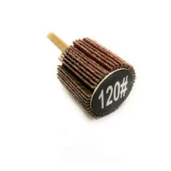 RUOTA LAMELLARE CON CARTA ABRASIVA GRANA P120 25MM MOLA PUNTA TRAPANO LEVIGARE