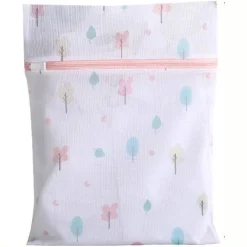 SACCHETTO PER LAVAGGIO RETE CON CERNIERA BIANCHERIA 50 X 60 CM A FANTASIA 58129