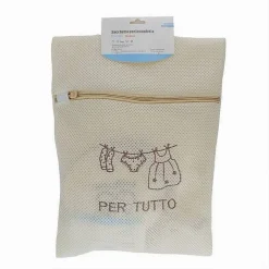 SACCHETTO SALVA REGGISENO LAVATRICE LAVAGGI BIANCHERIA RETE INTIMO 40X30CM 59115