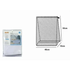 SACCO A RETE FINE FORMA A SACCHETTO LAVATRICE PROTEGGI BUCATO ZIP 50X40 CM 59991