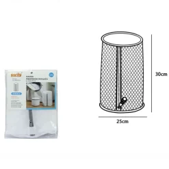 SACCO A RETE FINE FORMA CILINDRICA LAVATRICE PROTEGGI BUCATO CON ZIP 30X25CM 59992