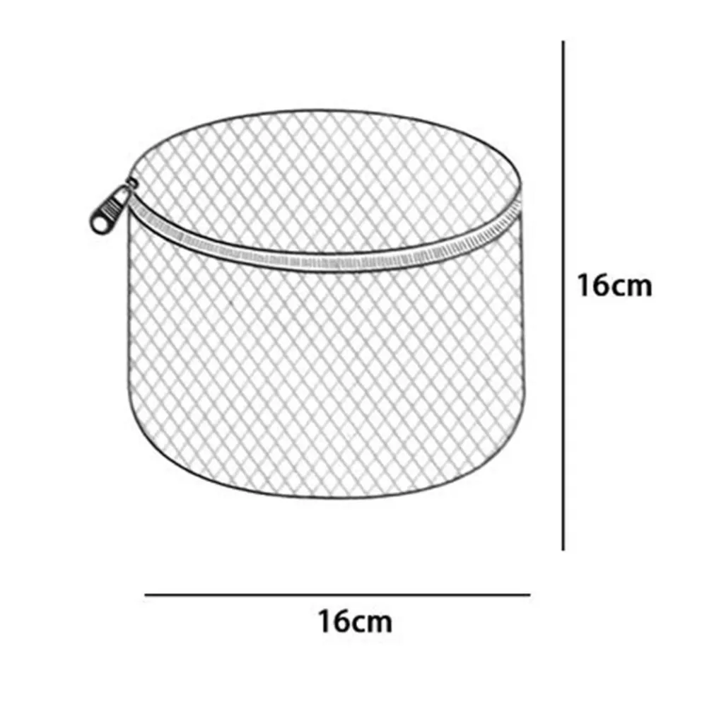 SACCO A RETE FINE FORMA ROTONDA PROTEGGI BUCATO PER INTIMO CON ZIP 16X16CM 59994