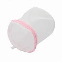 SACCO RETE LAVAGGIO LAVATRICE BIANCHERIA PER BUCATO CON ZIP TONDO 16X16 CM 59472