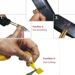 SALDATORE PER RIPARAZIONE PARAURTI PLASTICA AUTO CON GRAFFETTE CUCITRICE A CALDO