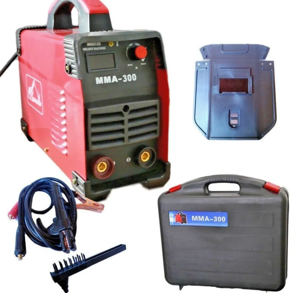 SALDATRICE A ELETTRODO ELETTRICA INVERTER SALDATURA 300A FABBRO MASCHERA MMA-300